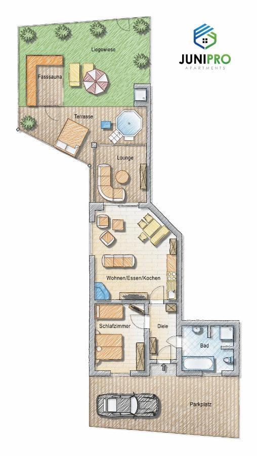 בוסן-אקלהאוזן Junipro Luxury Apartments מראה חיצוני תמונה